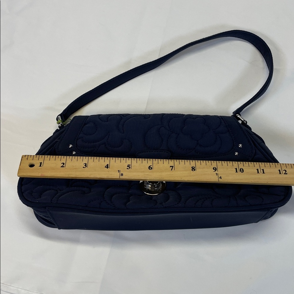 Vera Bradley Navy Quilted Petite Shoulder Bag Turn Lock Purse NWT - Picture 7 of 13
